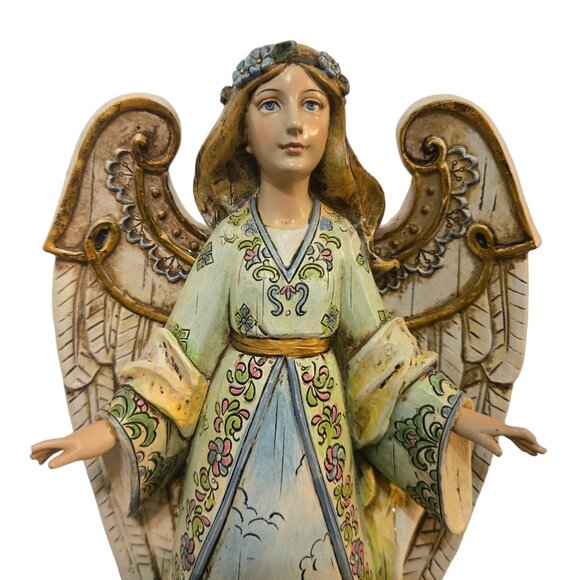 Psalm 36 Angel Figurine Woodland Scene Collectible Decor AS IS 9 Inch - Picture 3 of 16